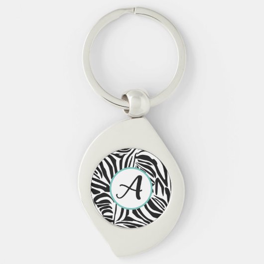 Zebra Pattern Schlüsselanhänger (Vorderseite)