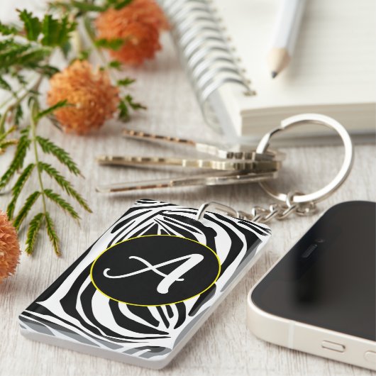 Zebra Pattern Schlüsselanhänger (Vorderseite rechts)