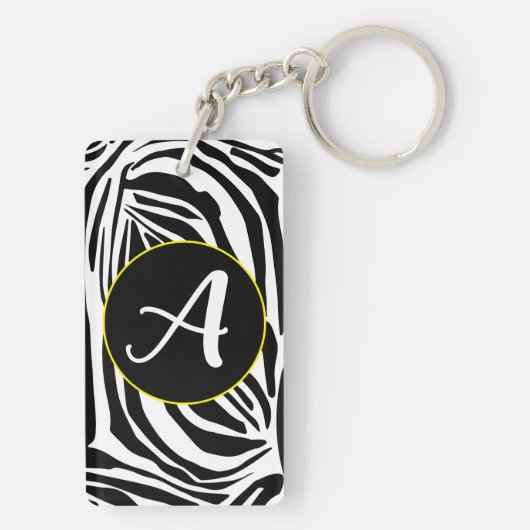 Zebra Pattern Schlüsselanhänger (Rückseite)