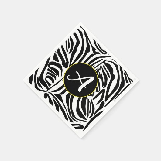 Zebra Pattern Serviette (Ecke)