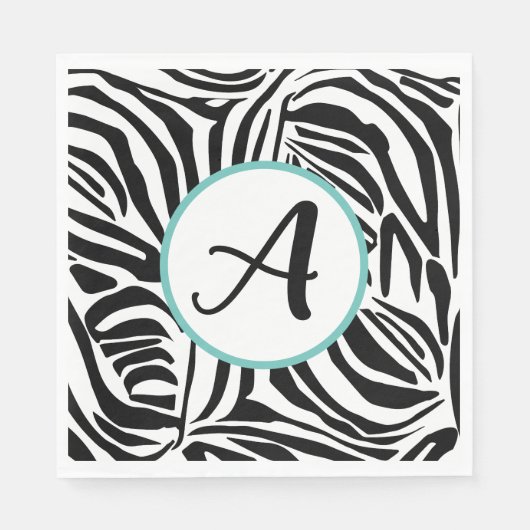 Zebra Pattern Serviette (Vorderseite)