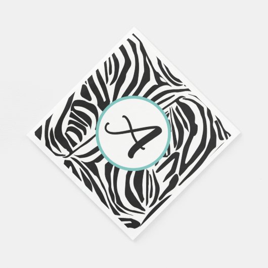 Zebra Pattern Serviette (Ecke)