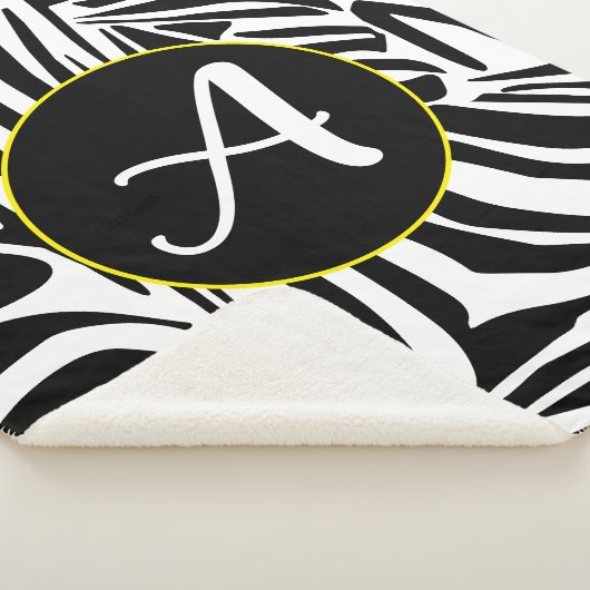 Zebra Pattern Sherpadecke (3/4)