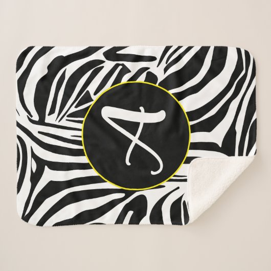 Zebra Pattern Sherpadecke (Vorderseite (Horizontal))