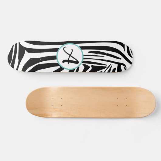 Zebra Pattern Skateboard (Horizontal)