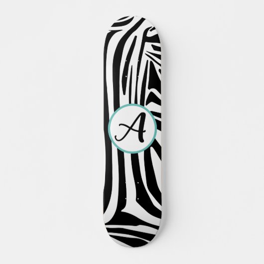 Zebra Pattern Skateboard (Vorne)