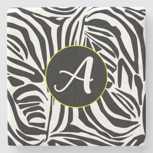 Zebra Pattern Steinuntersetzer (Vorderseite)