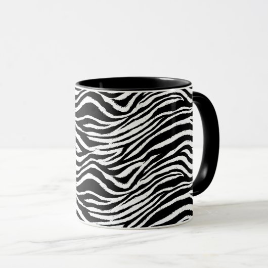 Zebra Pattern Tasse (VorderseiteRechts)