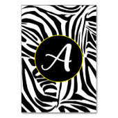 Zebra Pattern Tischnummer (Vorderseite)
