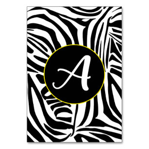 Zebra Pattern Tischnummer