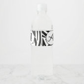 Zebra Pattern Wasserflaschenetikett (Rückseite)