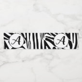 Zebra Pattern Wasserflaschenetikett (Einzelnes Label)