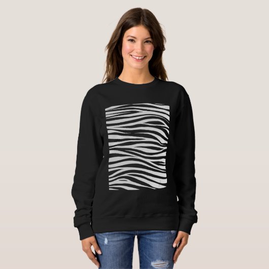 Zebra Pattern Zebra Colors Sweatshirt (Vorne ganz)