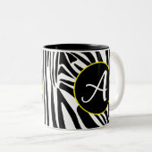 Zebra Pattern Zweifarbige Tasse (VorderseiteRechts)