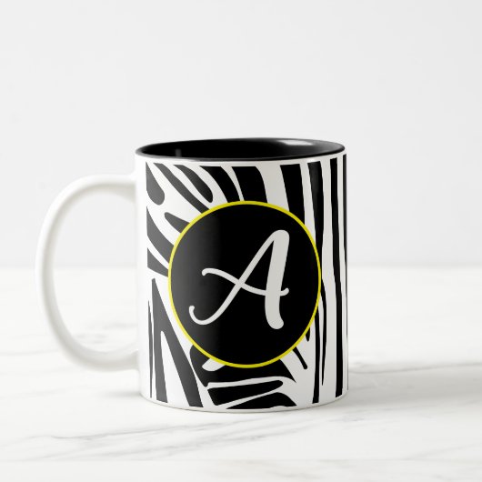 Zebra Pattern Zweifarbige Tasse (Links)