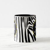 Zebra Pattern Zweifarbige Tasse (Mittel)