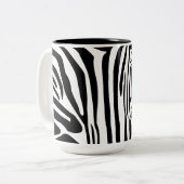 Zebra Pattern Zweifarbige Tasse (Vorderseite Links)