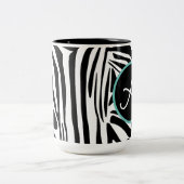 Zebra Pattern Zweifarbige Tasse (Mittel)