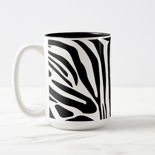 Zebra Pattern Zweifarbige Tasse (Links)
