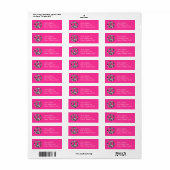 Zebra Peace Sign Address Labels (Vorne)