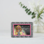 Zebra Personal Shopper Chubby Business Card Visitenkarte (Stehend Vorderseite)