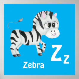 Zebra personalisieren ABC: Letter Z - Fügen Sie Ih Poster