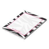 Zebra Personalisiert Notepad Notizblock (Rotiert)