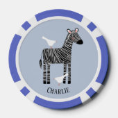 Zebra Personalisiert Pokerchips (Rückseite)