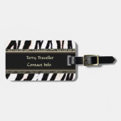 Zebra-personalisierte Gepäck-Schwarzweiss-Umbauten Gepäckanhänger (Vorderseite horizontal)