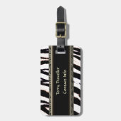 Zebra-personalisierte Gepäck-Schwarzweiss-Umbauten Gepäckanhänger (Vorderseite vertikal)