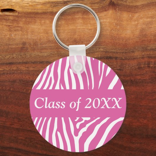 Zebra-Personalisierte Schlüsselanhänger (Vorderseite)