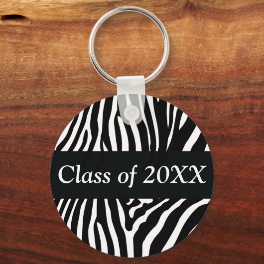 Zebra-Personalisierte Schlüsselanhänger (Vorderseite)