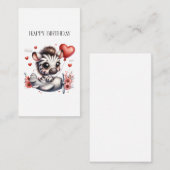 Zebra Pilot Geburtstag Begleitkarte (Vorne/Hinten)