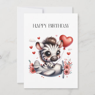 Zebra Pilot Geburtstag Einladung