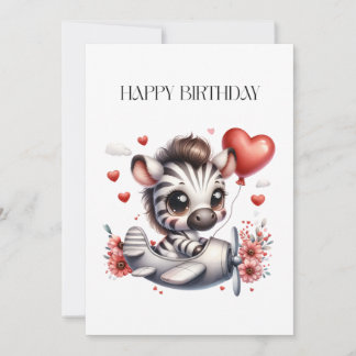 Zebra Pilot Geburtstag Einladung