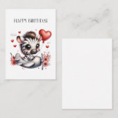 Zebra Pilot Geburtstag Mitteilungskarte (Vorne/Hinten)