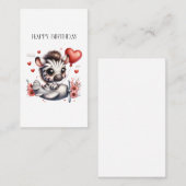 Zebra Pilot Geburtstag Telefonnummerkarte (Vorne/Hinten)