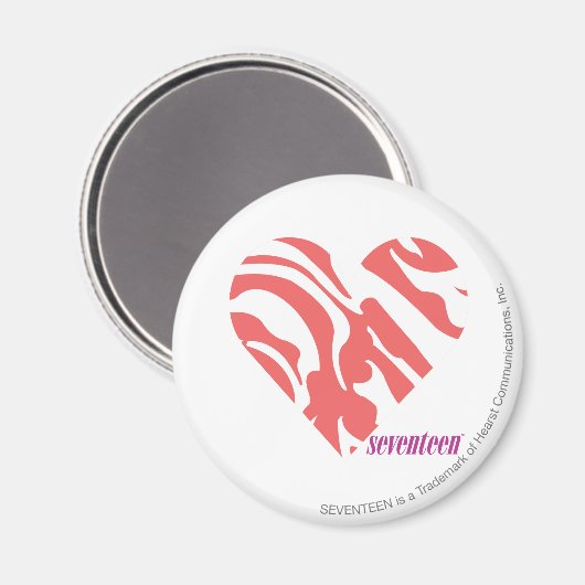Zebra Pink 2 Magnet (Vorderseite/Rückseite)