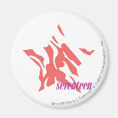 Zebra Pink 3 Magnet (Vorne)