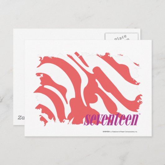 Zebra Pink 4 Postkarte (Vorne/Hinten)