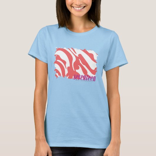 Zebra Pink 4 T-Shirt (Vorderseite)