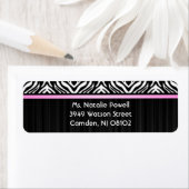 Zebra Pink Accent Return Label (Insitu)