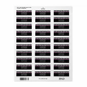 Zebra Pink Accent Return Label (Vorne)