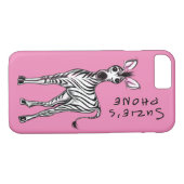 Zebra-pink Case-Mate iPhone Hülle (Rückseite (Horizontal))