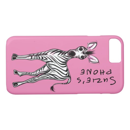 Zebra-pink Case-Mate iPhone Hülle (Rückseite (Horizontal))