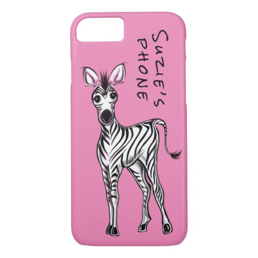 Zebra-pink Case-Mate iPhone Hülle (Rückseite)