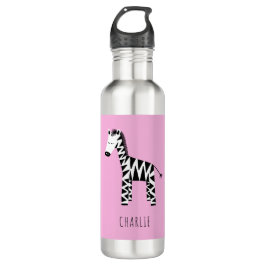 Zebra Pink Edelstahlflasche