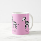 Zebra Pink Kaffeetasse (VorderseiteRechts)