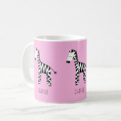 Zebra Pink Kaffeetasse (Vorderseite Links)