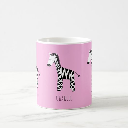 Zebra Pink Kaffeetasse (Mittel)